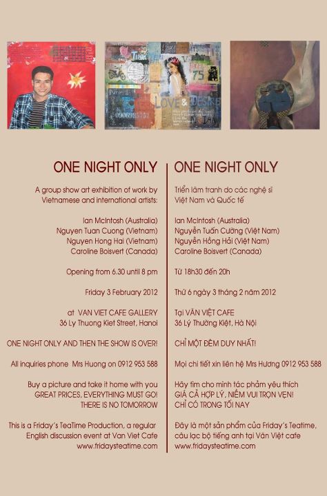 exhibition one night only