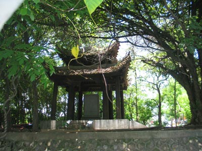 Small Island in Truc Bach Lake Stele Pavillion