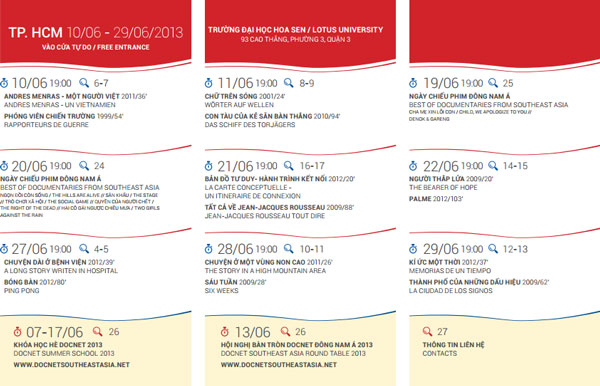 EU - Vietnam Documentary Film Schedule HCMC - HG