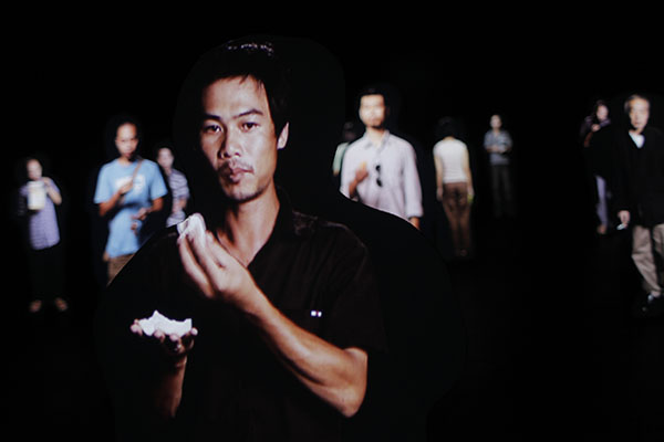 Unsubtitled, 2010 Video projection on wooden cut-outs Dimensions variable. Photo Credit: Jamie Maxtone-Graham