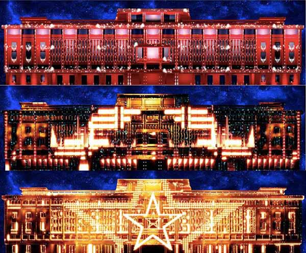 Light and music performance@Independence palace 1