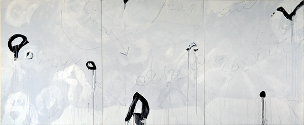 Nguyen Trung Dawn , 2012, 250 x 600 cm, Acrylic, House paint, pencil and oil stick on canvas