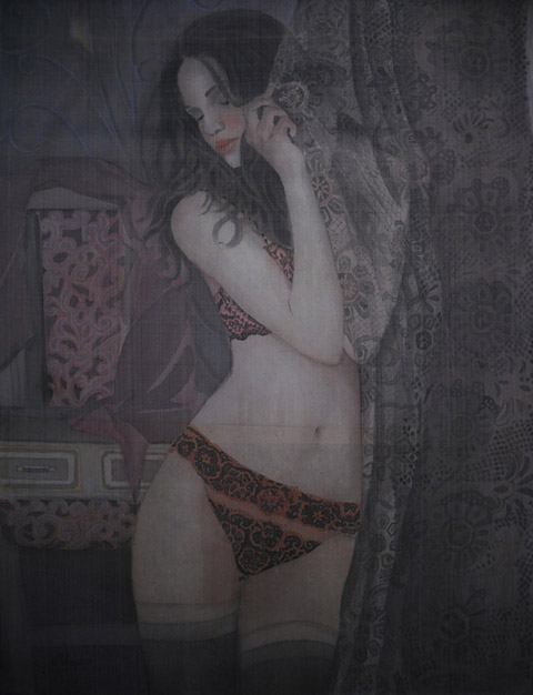 Contemplation-Le Thuy-80x110cm-silk-2012