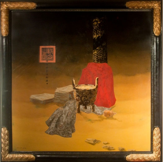 Royal Palace - B·i H_u H·ng - Lacquer - 122x122cm - $12000