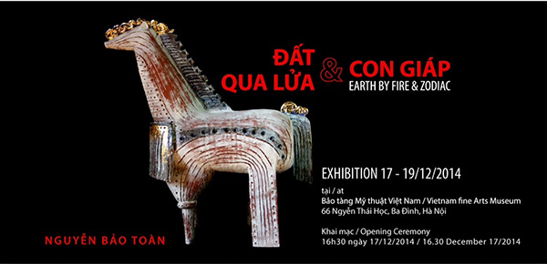 Nguyen Bao Toan-exhibition earth by fire and zodiac