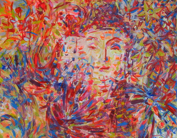 THANOM CHANTAKRUEA, Colourful No.1, 2014, 50 x 60 cm, acrylic on canvas