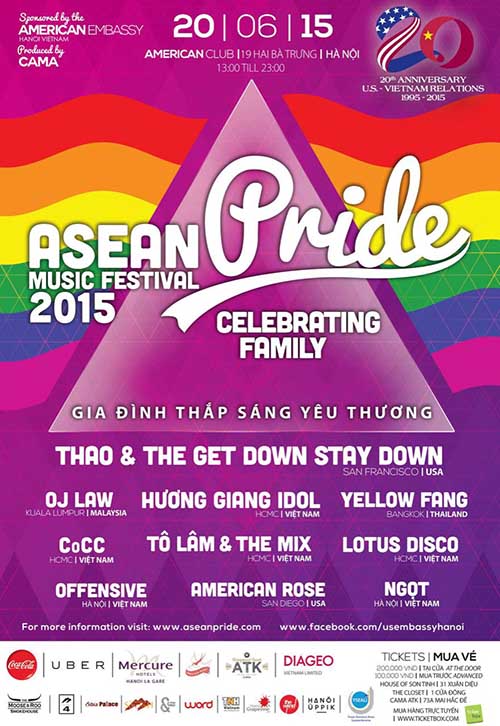 Asean Pride music festival 2015 poster