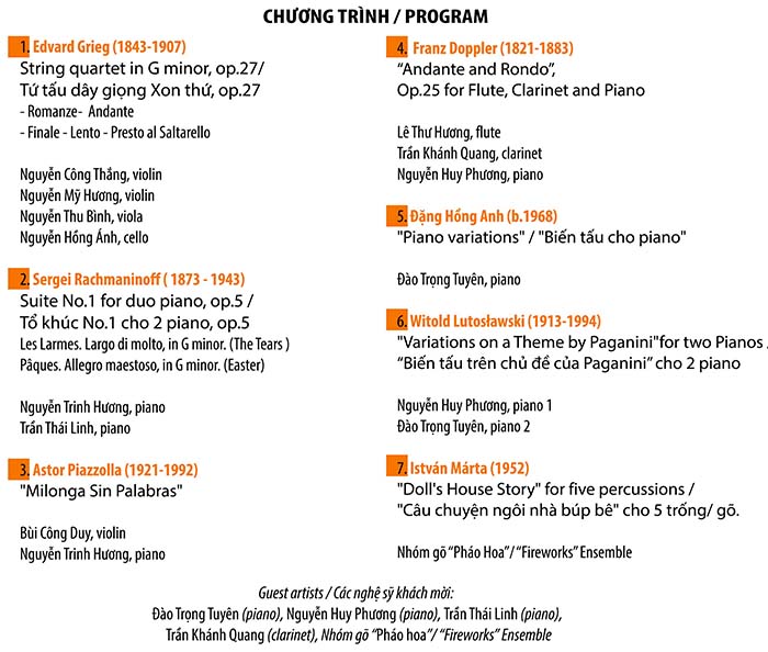 May concert-Hanoi ensemble vol 4-program