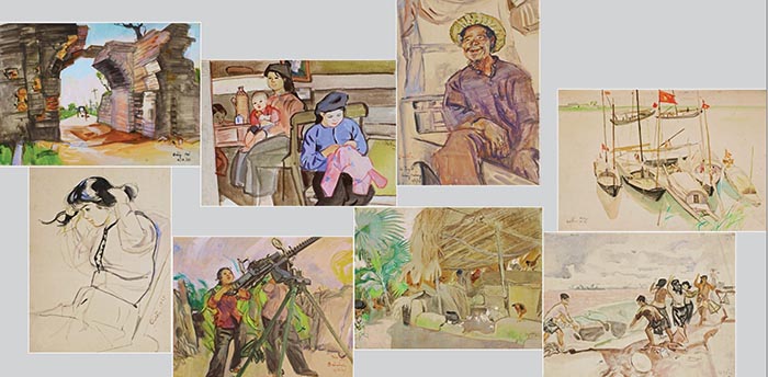 Exhibition Tran Van Can with Watercolor Sketches