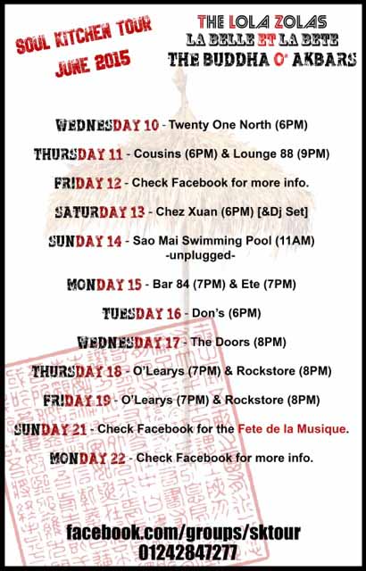 soul kitchen tour 2015 schedule