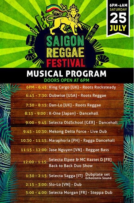 Saigon Reggae Festival-Program