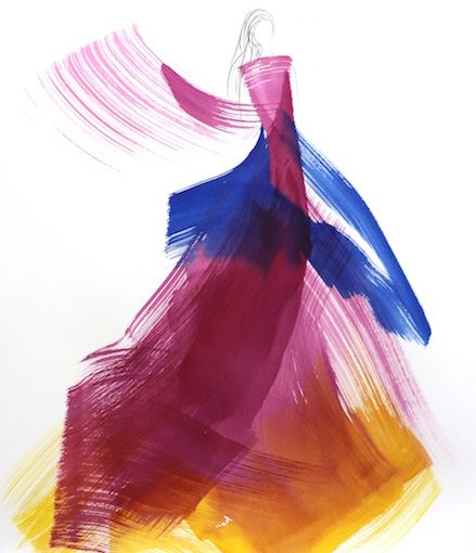 Artspace Warehouse. Bettina Mauel. The Violet Dress 4. Ink on paper