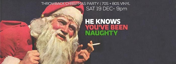 Club Tropicana bad santa 80s Throwback Party