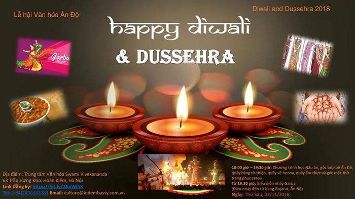 Lễ hội Diwali và Dussehra là một trong những lễ hội quan trọng nhất của người dân Ấn Độ, tại đây người ta cùng hân hoan ăn chơi, đốt pháo hoa và thực hiện các nghi thức tín ngưỡng. Tại Hà Nội, sự kiện này đã thu hút đông đảo cư dân địa phương và du khách nước ngoài. Đừng bỏ lỡ cơ hội xem qua hình ảnh Lễ hội Diwali và Dussehra trên Hanoi Grapevine để có thêm thông tin về sự kiện này!